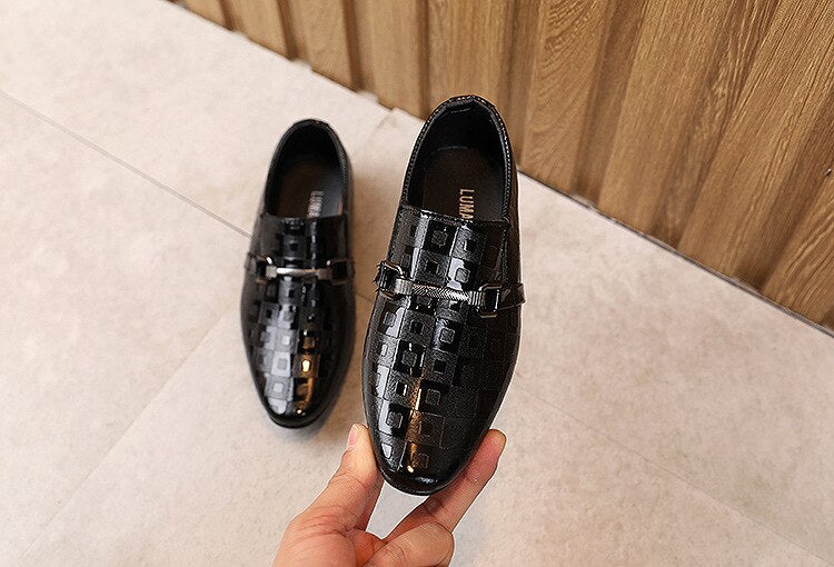 Boys Formal Shoes For Pointed British Style Fashion - GuGuTon