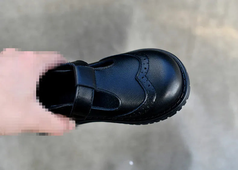 Children shoes British leather princess shoes Geniune leather shoes baby shoes spring autumn models single shoes campus soft sho