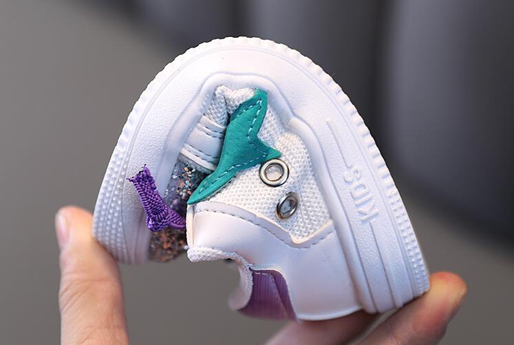 Single Sequins Sneakers Non-Slip Children Girls Shoes - GuGuTon