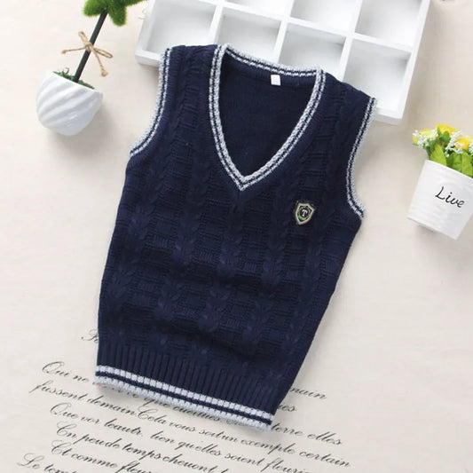 Frank School Uniform Sleeveless Sweaters