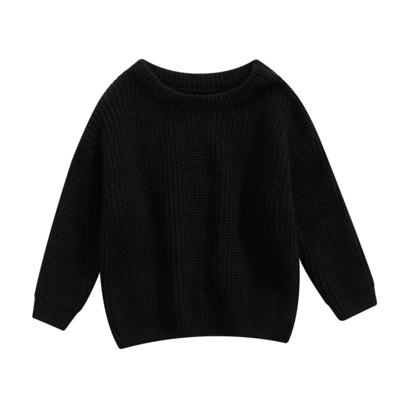 Braulio Solid Color O-neck Sweater - GuGuTon baby store - Baby Fashion - Toddlers Outfits - Babies Outfits - Toddler Clothes - Kids Clothing - Newborn Clothes - Newborn Wear - Kids Wear - Trending Clothes - Trending Outfits - Fall Fashion - Winter Fashion - Girls Clothes - Boys Clothes - Babies Wear - Kids Accessories - KidsWear - Summer Clothes - Summer Fashion - Summer Trend - Falls Sweaters - Tops - Bottom - Jeans - Blouse - Dresses - Newborn Dresses - Toys