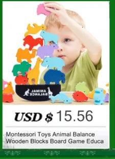 Kids Wooden Toys 3D Wood Puzzle Cartoon Animals Cognitive Jigsaw Puzzle