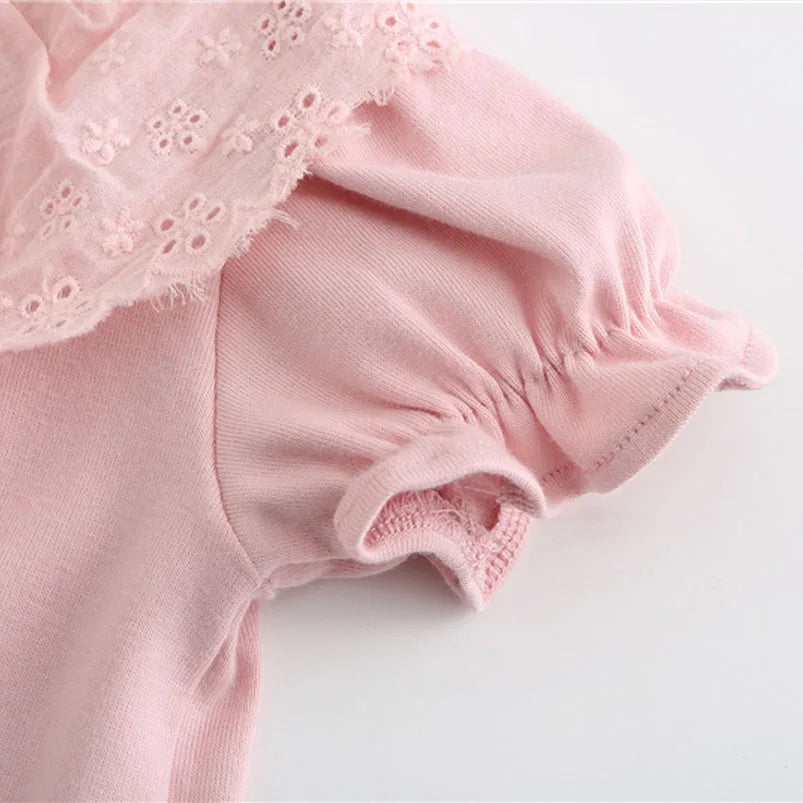 Allison Sweet Princess Style Solid Color Tops