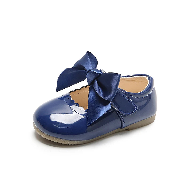 Spring Autumn Baby Girls Shoes Cute Bow Patent Leather Princess Shoes