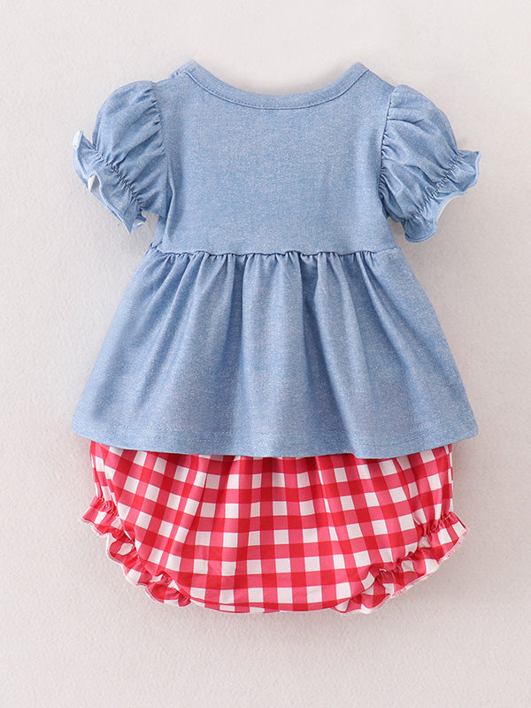 Minei Baby Girls Farm Short Set