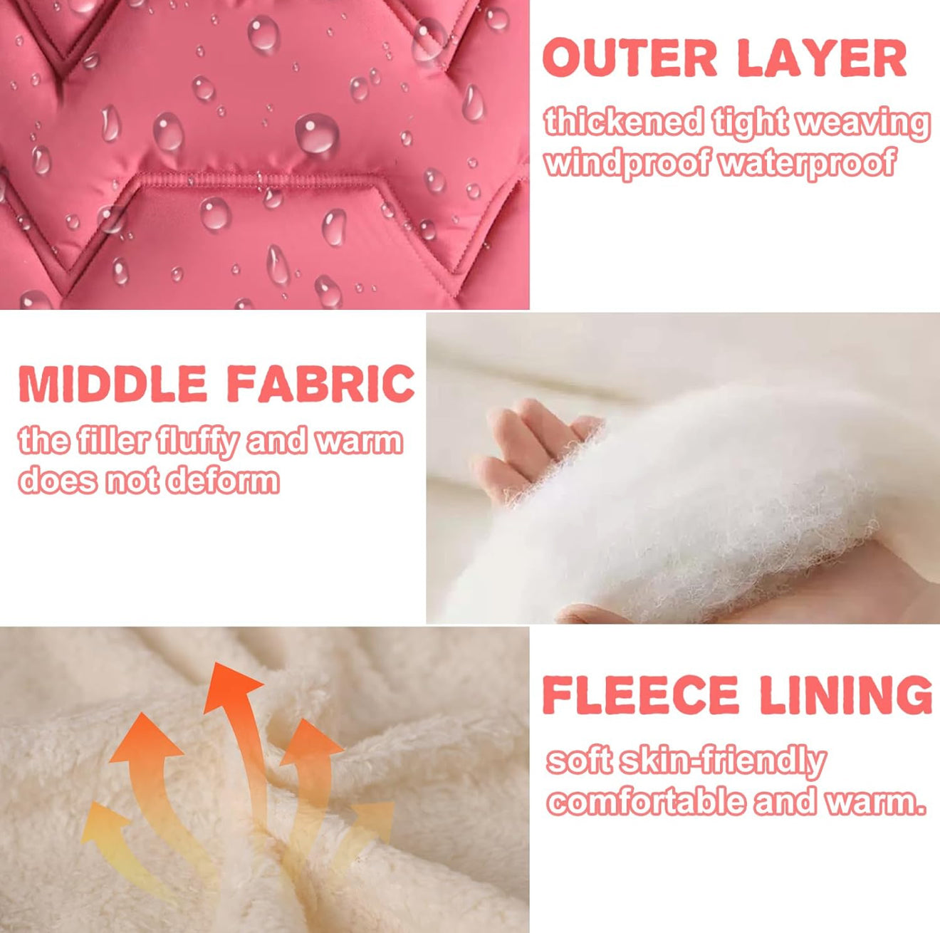 Aura Toddler Girls Winter Puffer Coat - Warm Fur Lined Hooded