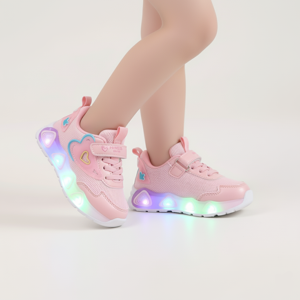 Sarah Heart LED Sneakers for Kids Ages 1-8