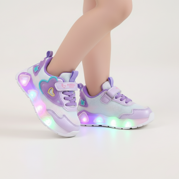 Sarah Heart LED Sneakers for Kids Ages 1-8