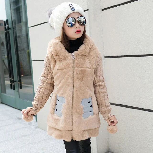 Bernie Clothing Faux Fur Fleece Coat Warm Jacket Xmas Snowsuit Outerwear