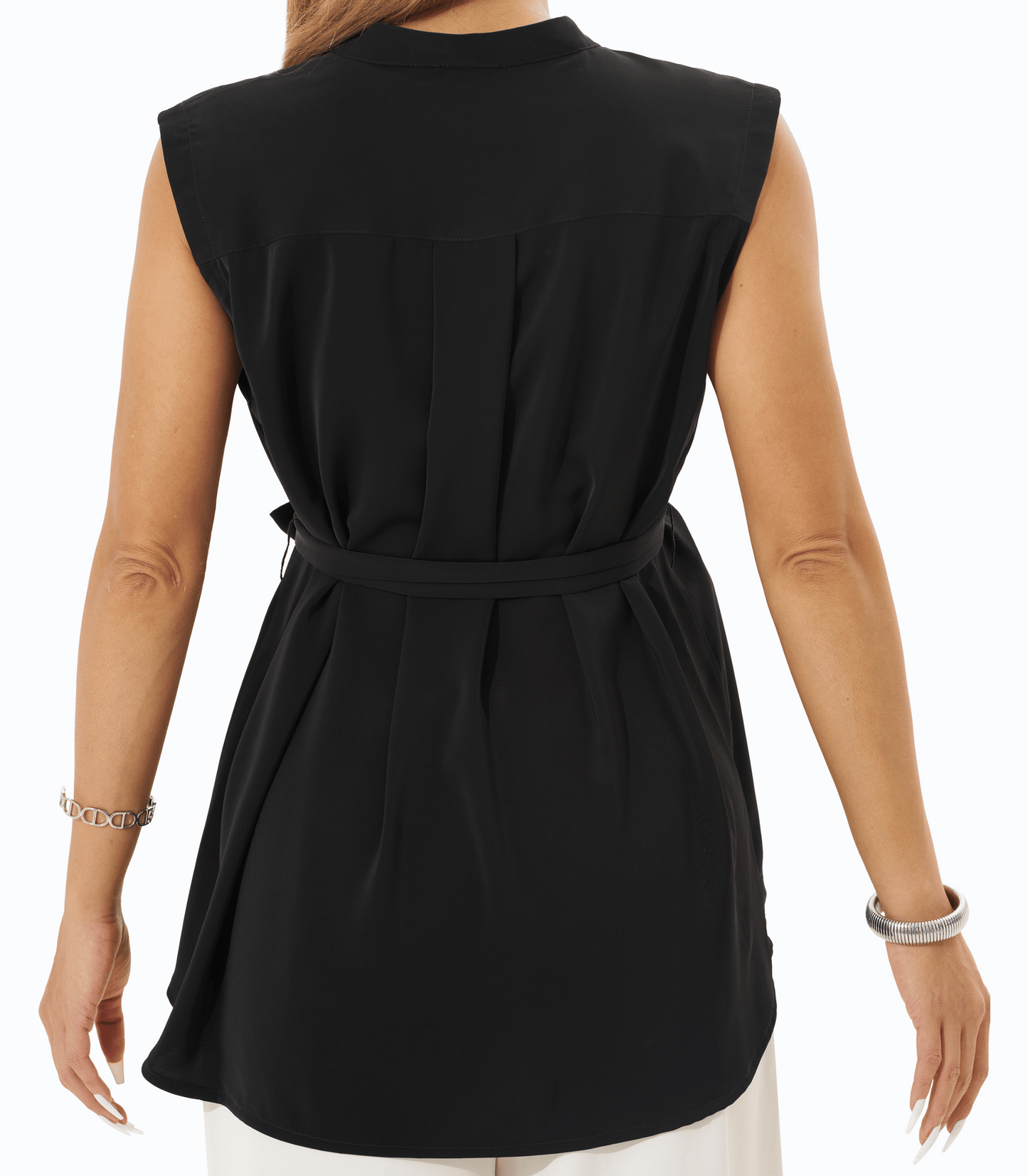 Priscila V-Neck Sleeveless Tie Front Maternity Wear