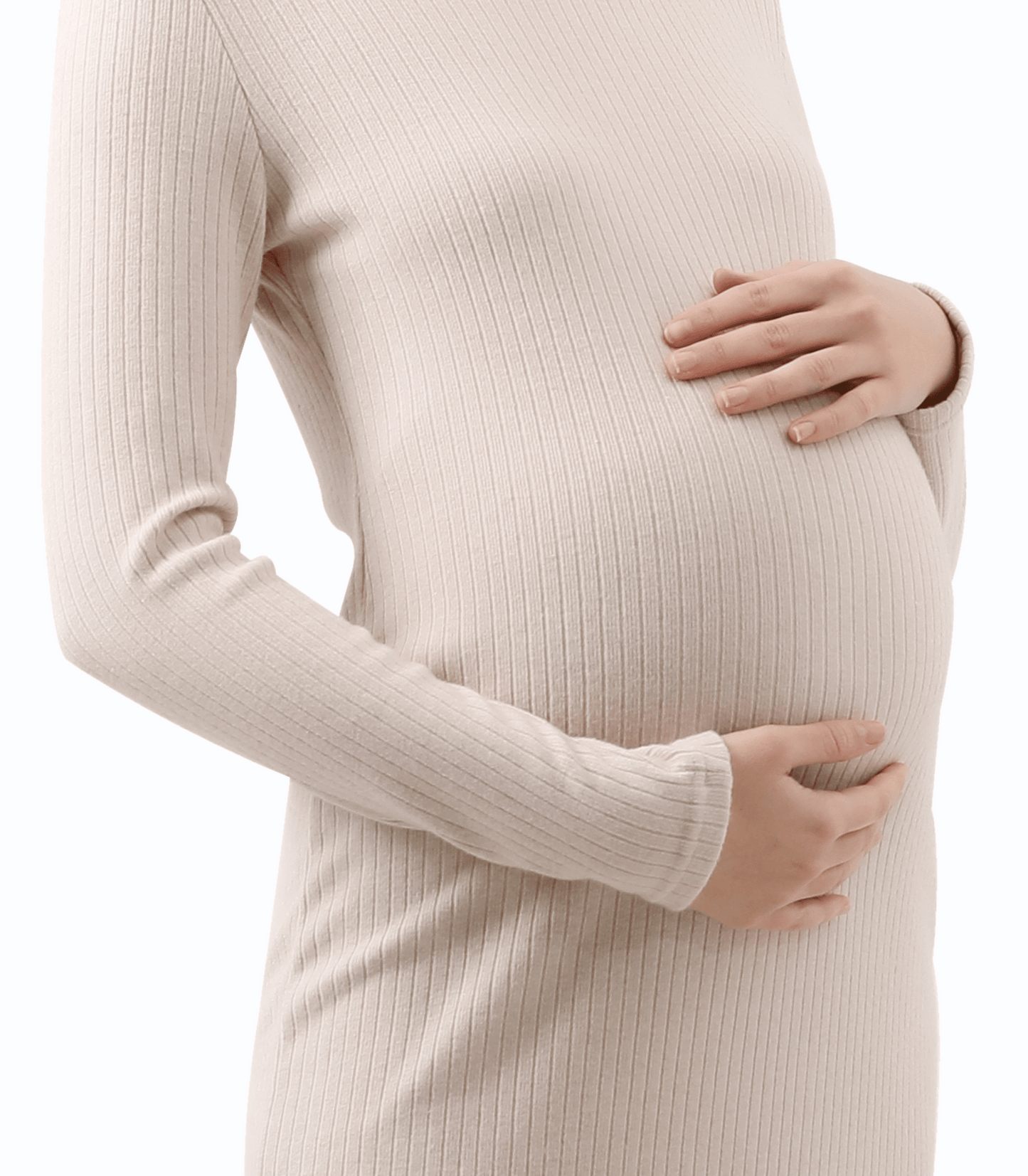 Celia Turtleneck Fitted Maternity Maxi Sweater Dress