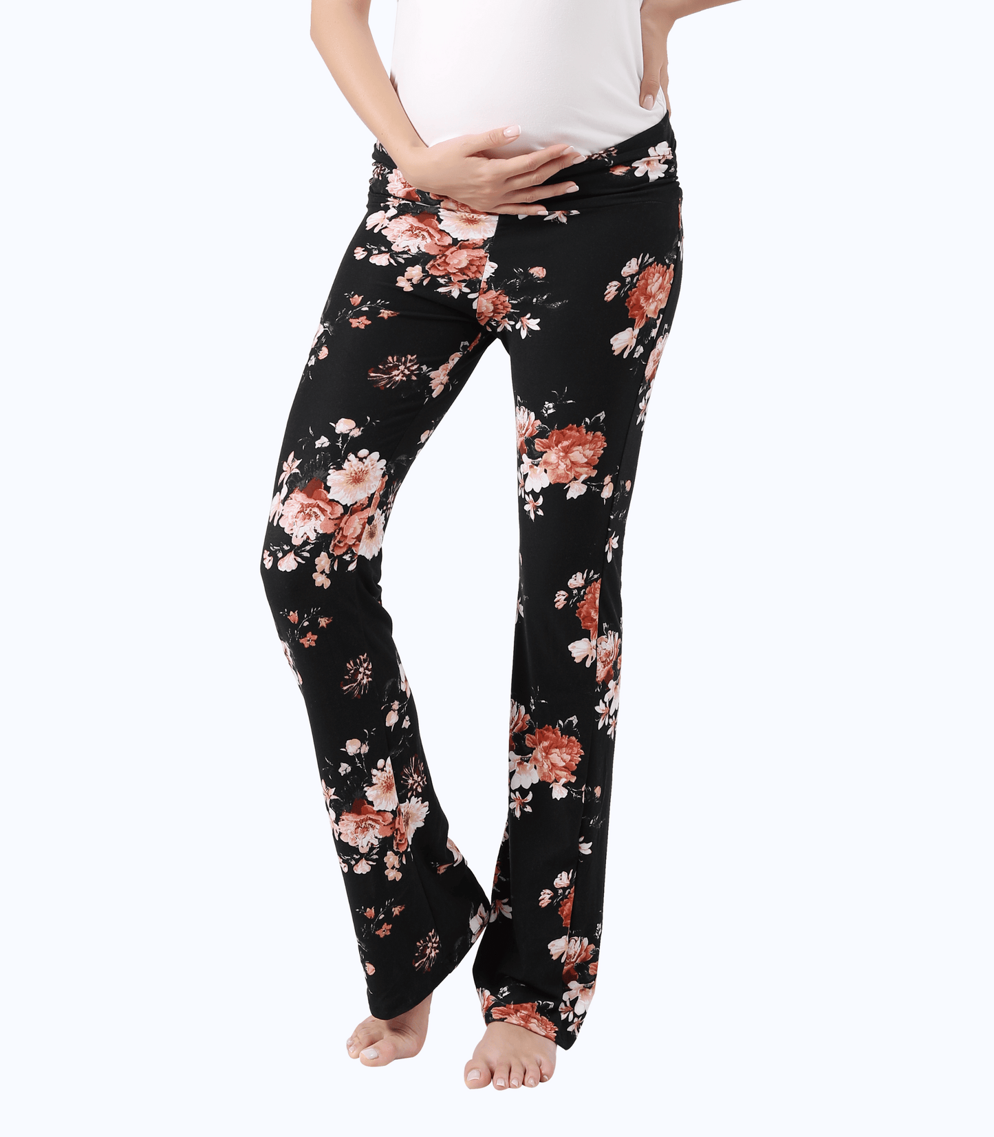 Bianca Below Bump Maternity Postpartum Pajama Pants (Floral)