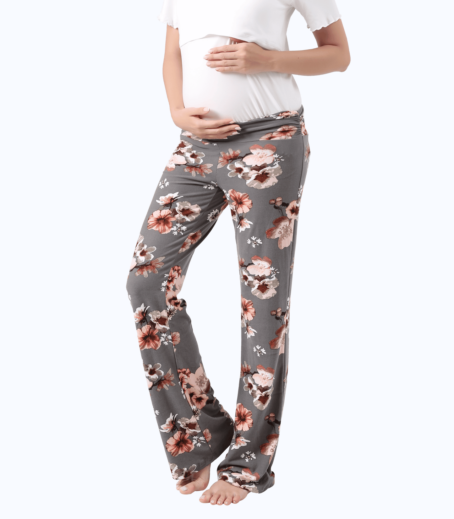 Bianca Below Bump Maternity Postpartum Pajama Pants (Floral)