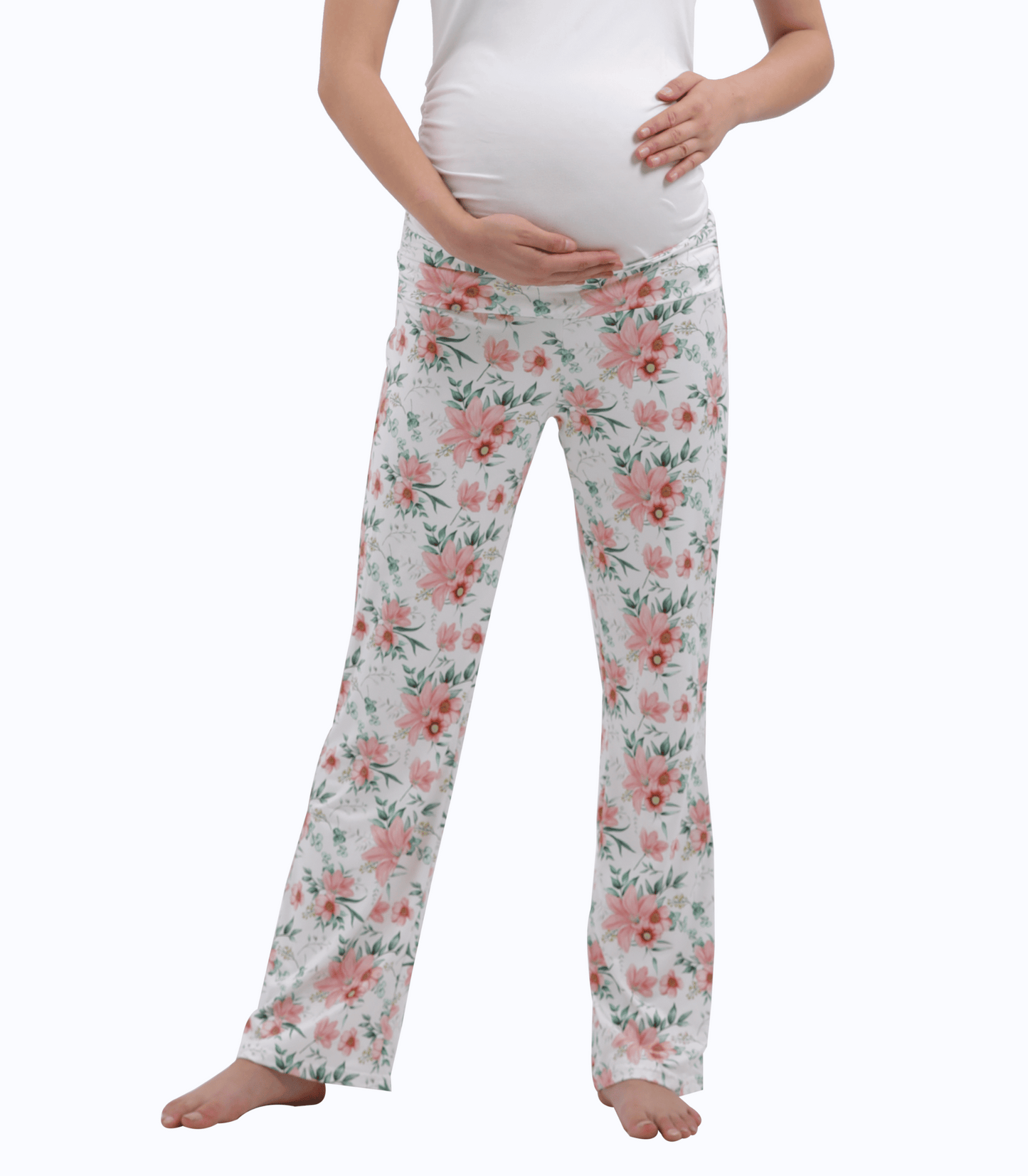 Bianca Below Bump Maternity Postpartum Pajama Pants (Floral)