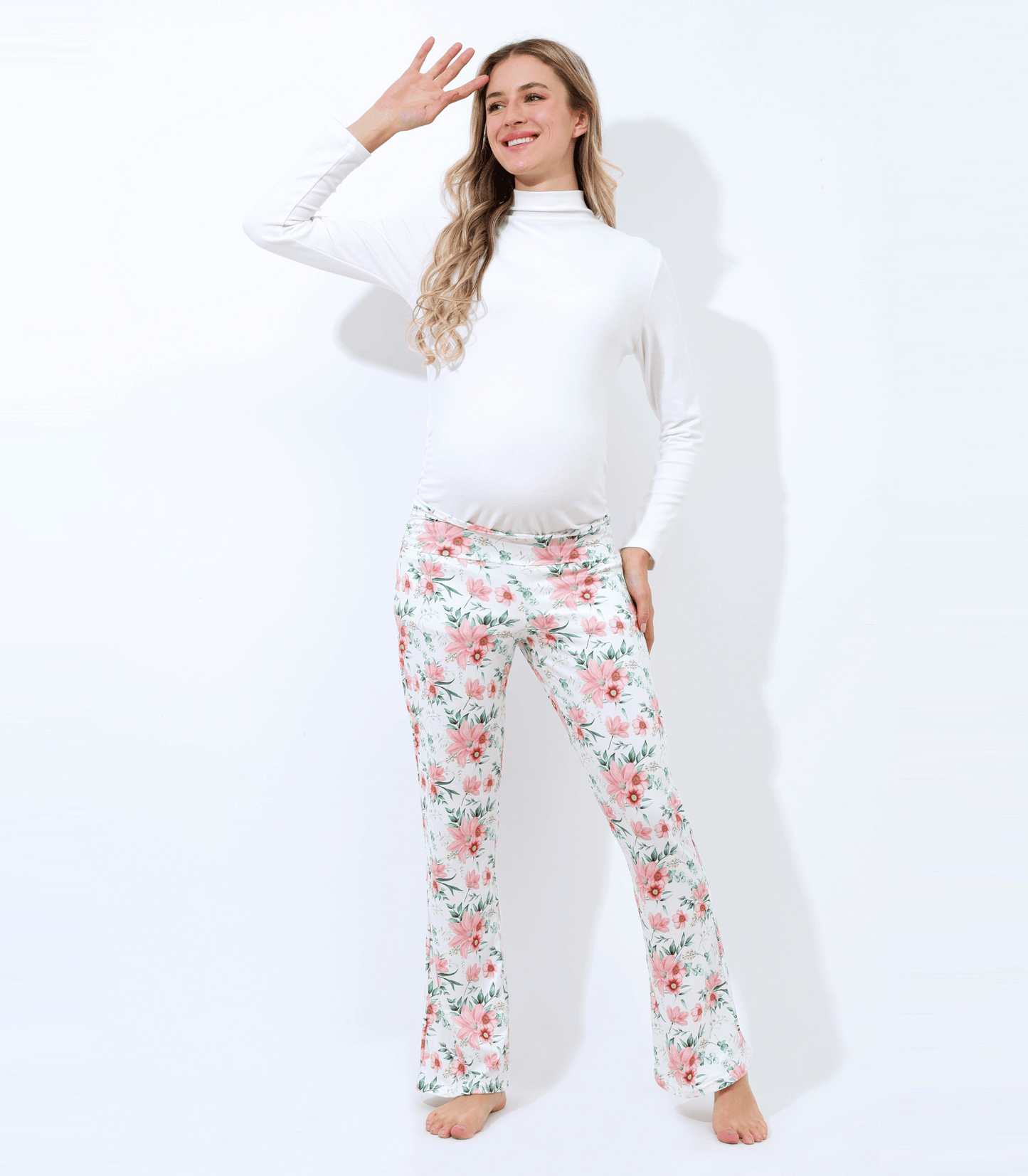 Bianca Below Bump Maternity Postpartum Pajama Pants (Floral)