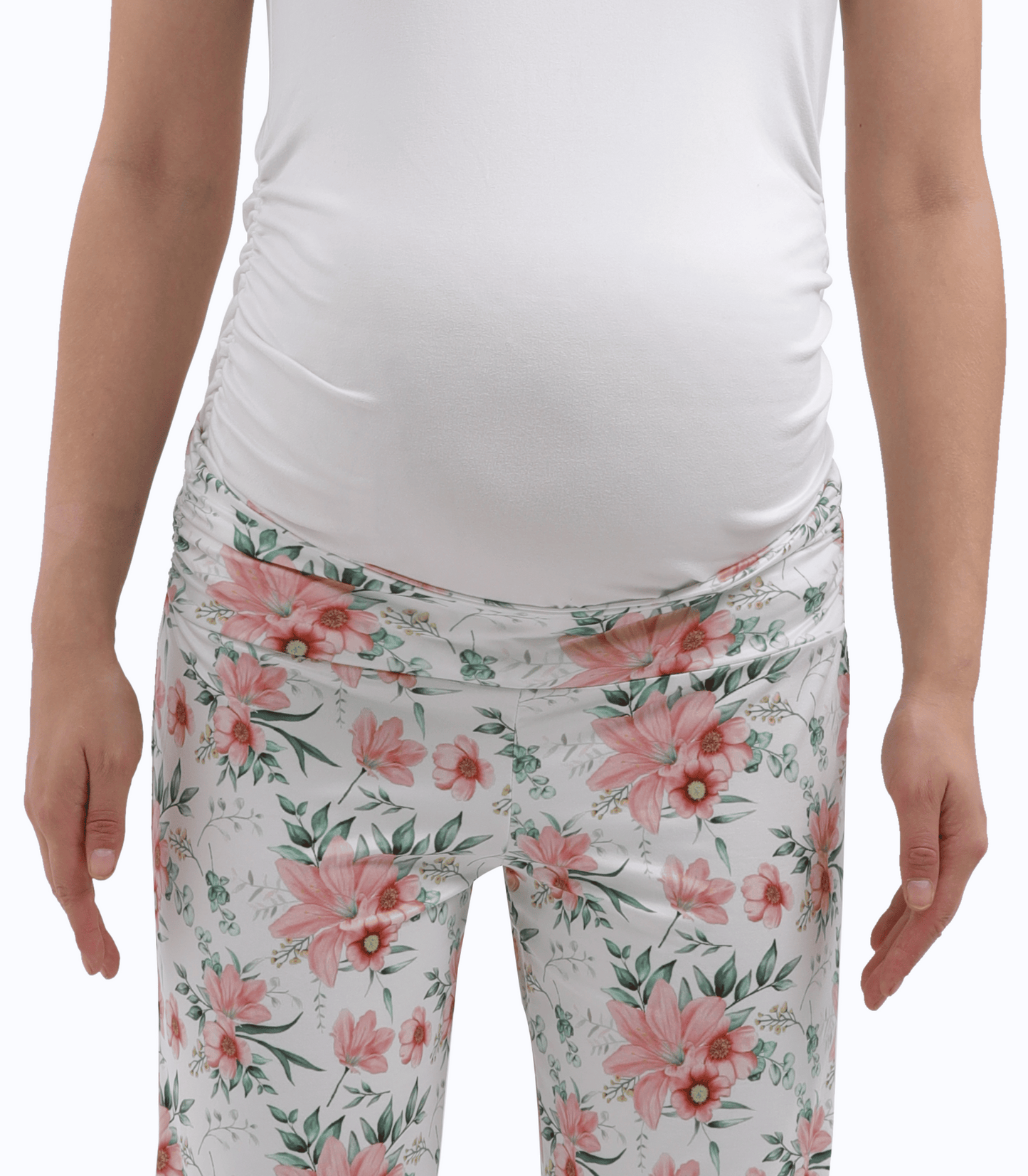 Bianca Below Bump Maternity Postpartum Pajama Pants (Floral)