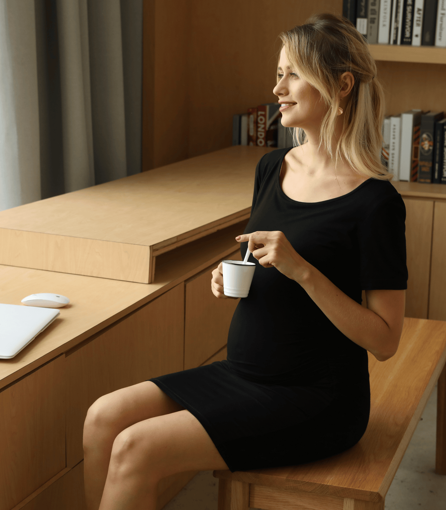 Kenia Ribbed Maternity Dress