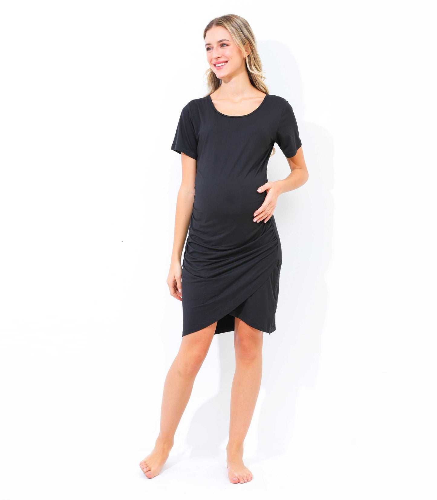 Cecilia Wrap Maternity Short Dress