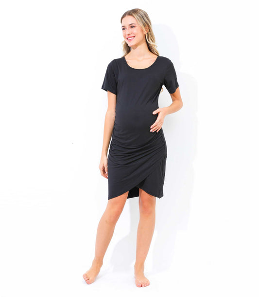 Cecilia Wrap Maternity Short Dress