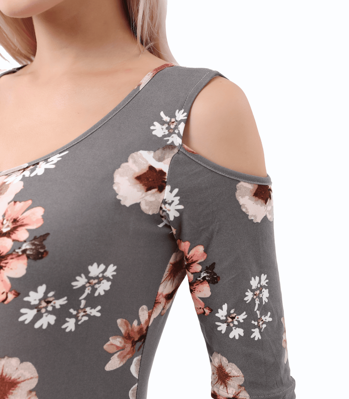 Sonia Floral Cold Shoulder Fitted Dress