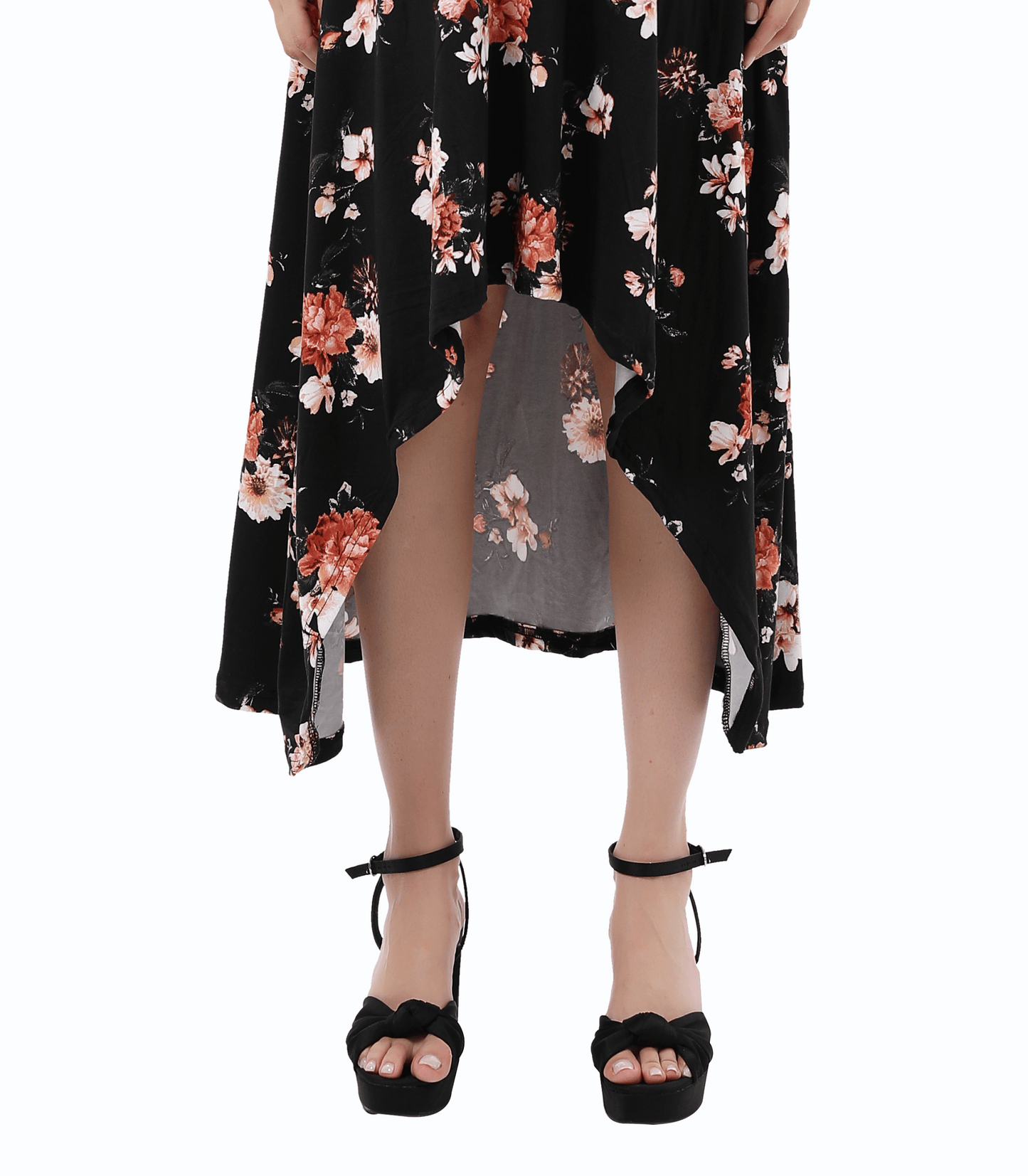 Celia Floral Hi-Low Maternity Maxi Dress