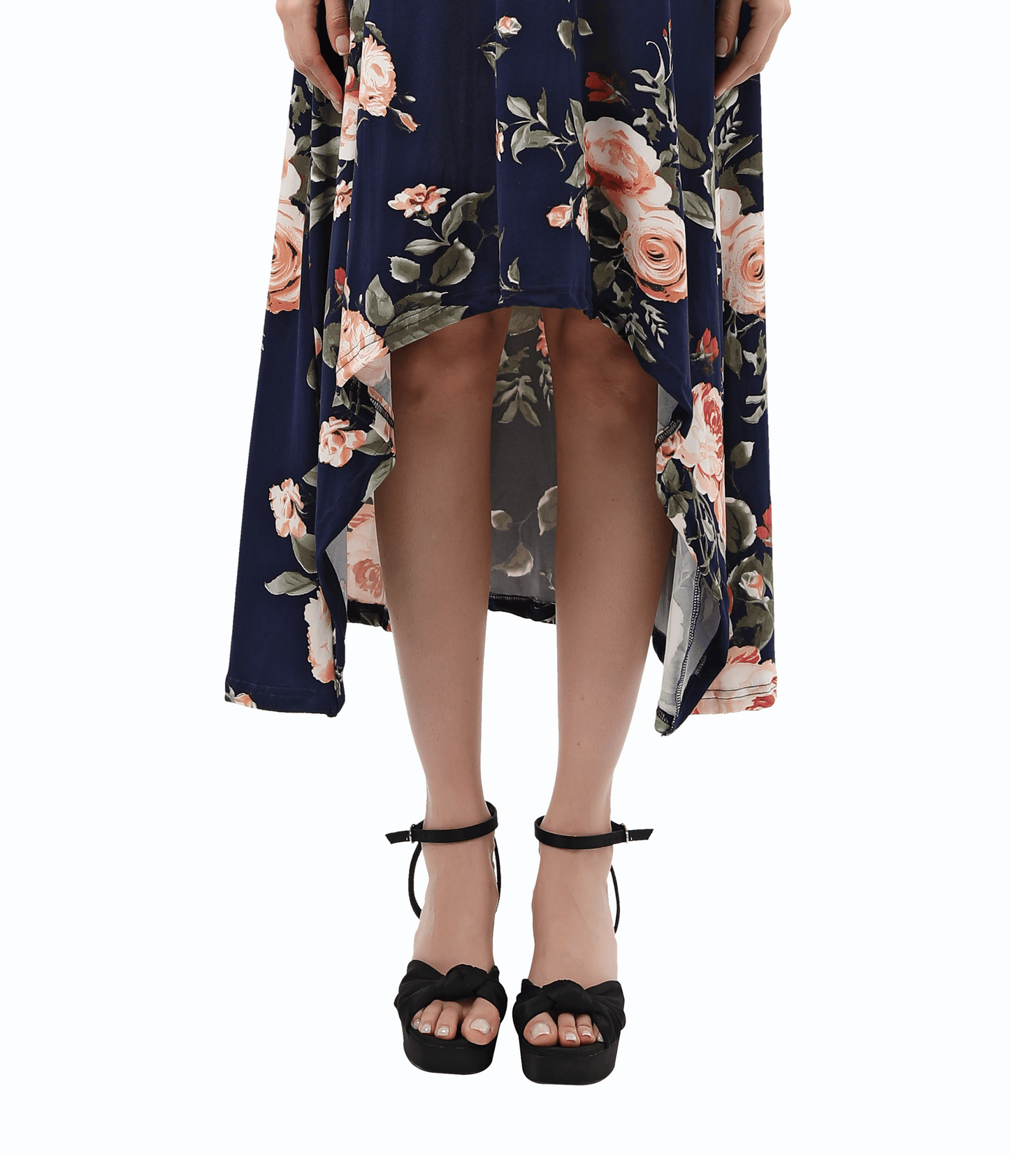 Celia Floral Hi-Low Maternity Maxi Dress