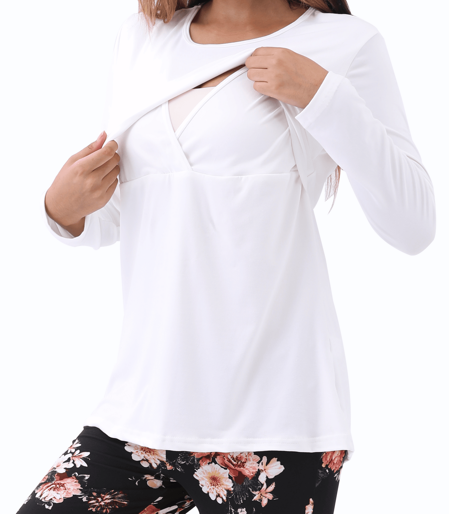 Miguelina Long Sleeve Bump Friendly Nursing Pajama Set