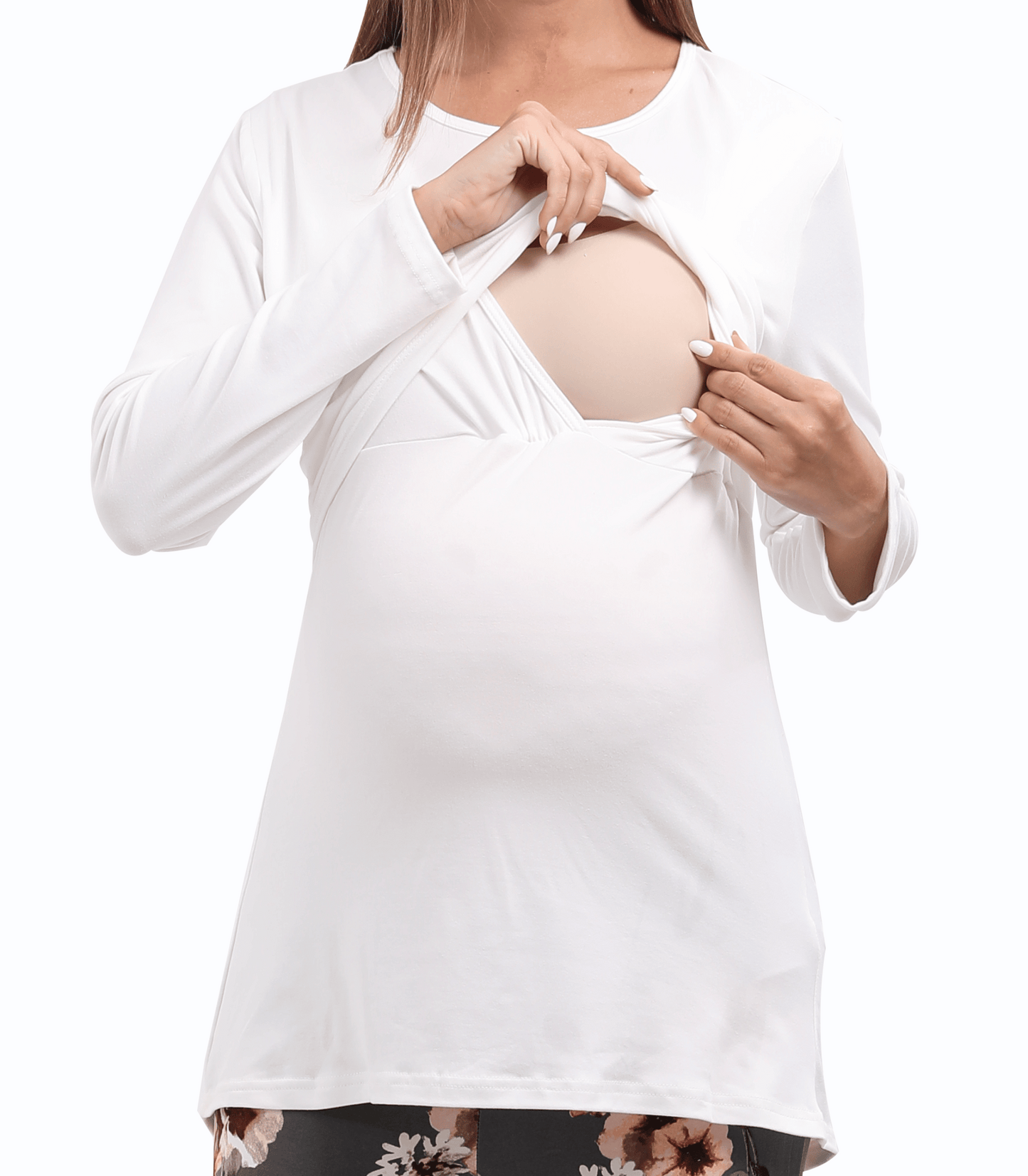 Miguelina Long Sleeve Bump Friendly Nursing Pajama Set