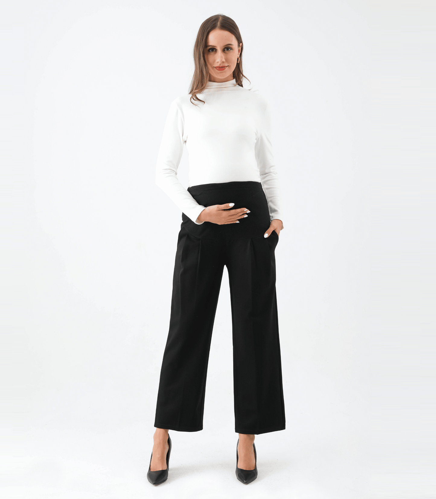 Gloria The Wide Leg Maternity Ankle Pant