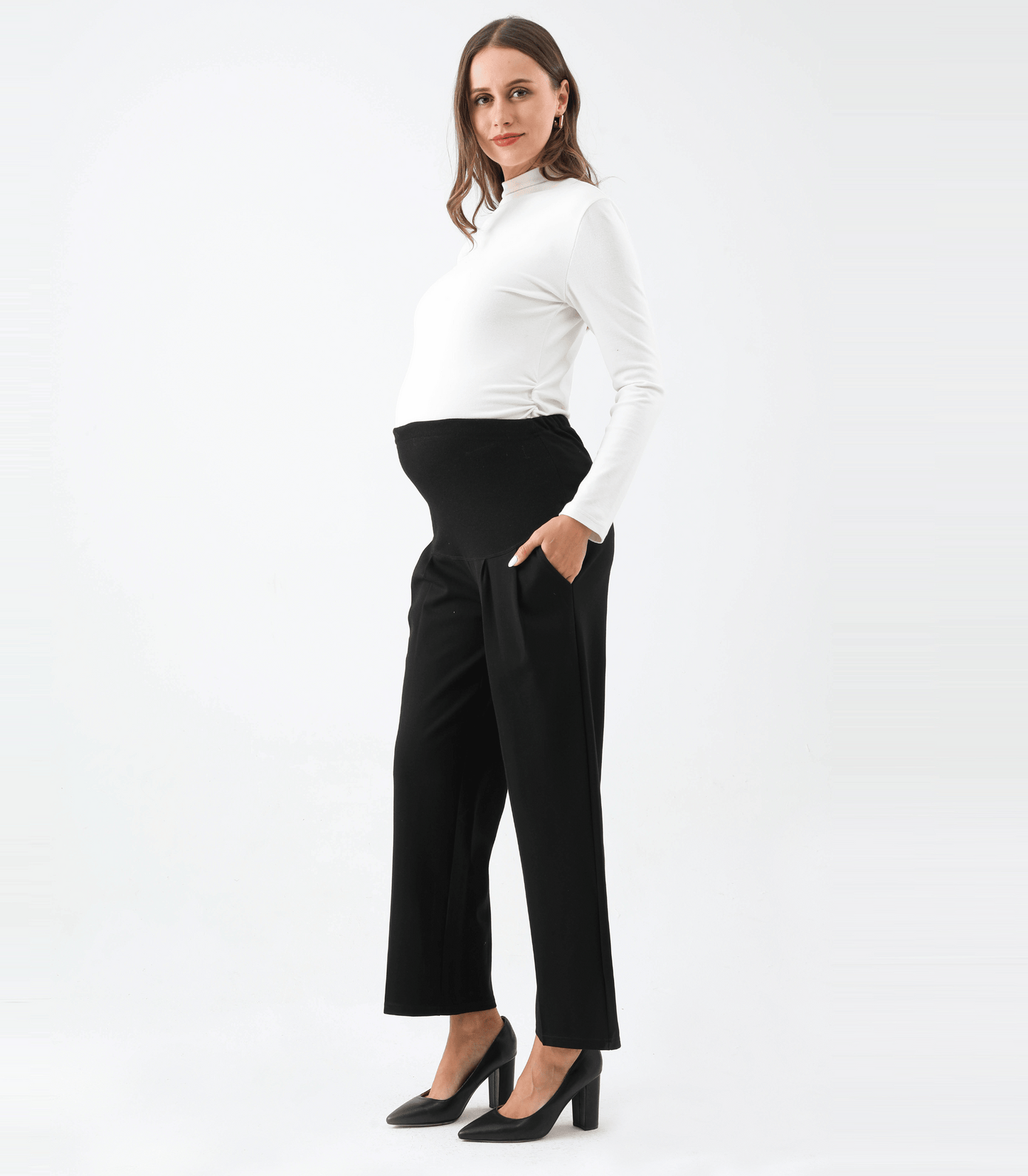 Gloria The Wide Leg Maternity Ankle Pant