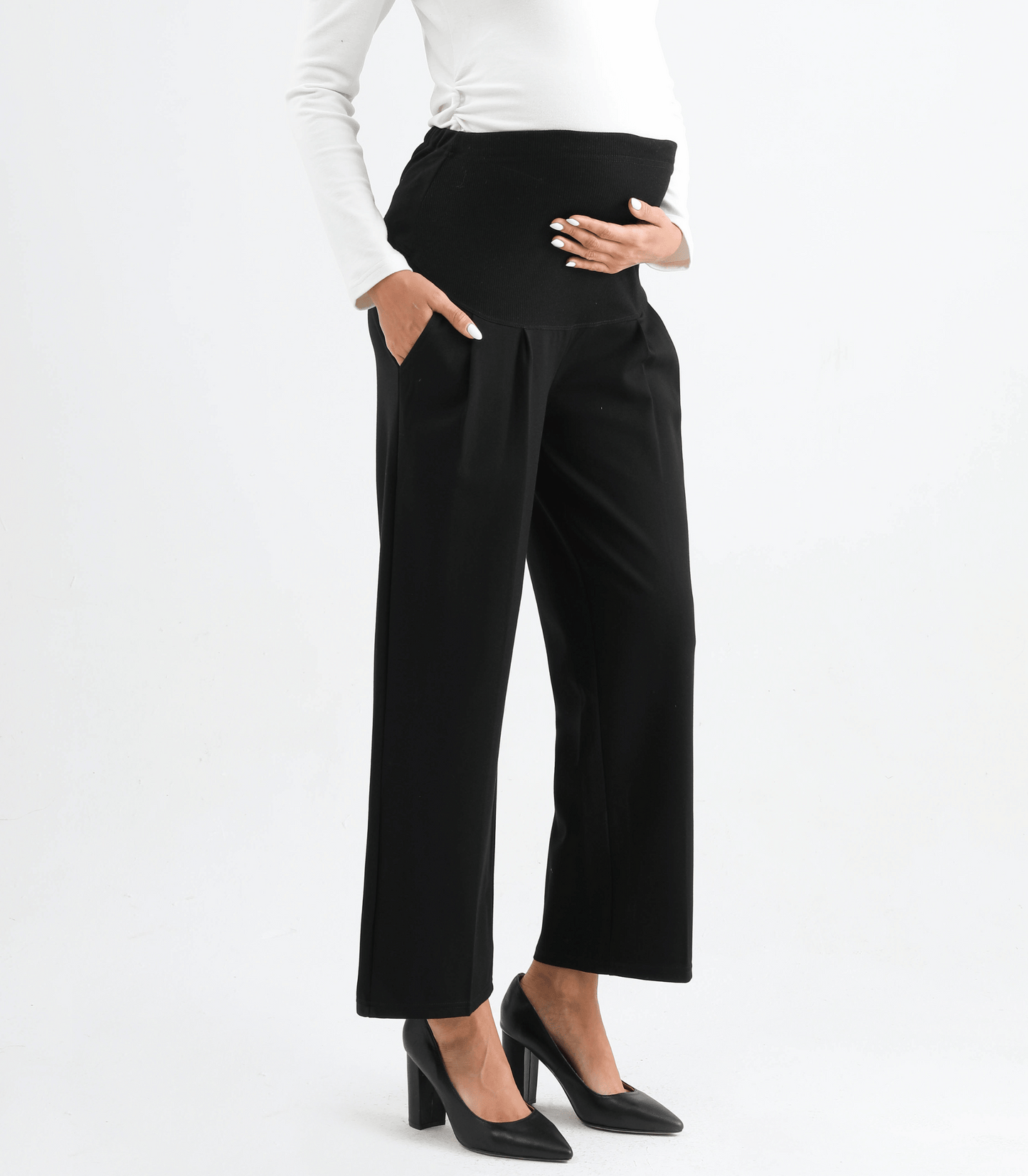 Gloria The Wide Leg Maternity Ankle Pant