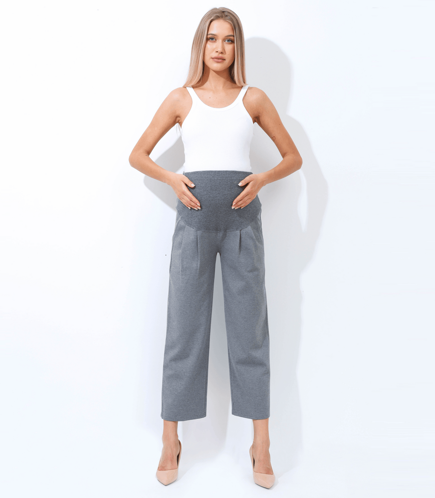 Gloria The Wide Leg Maternity Ankle Pant