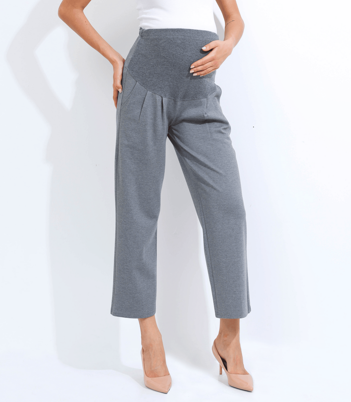 Gloria The Wide Leg Maternity Ankle Pant