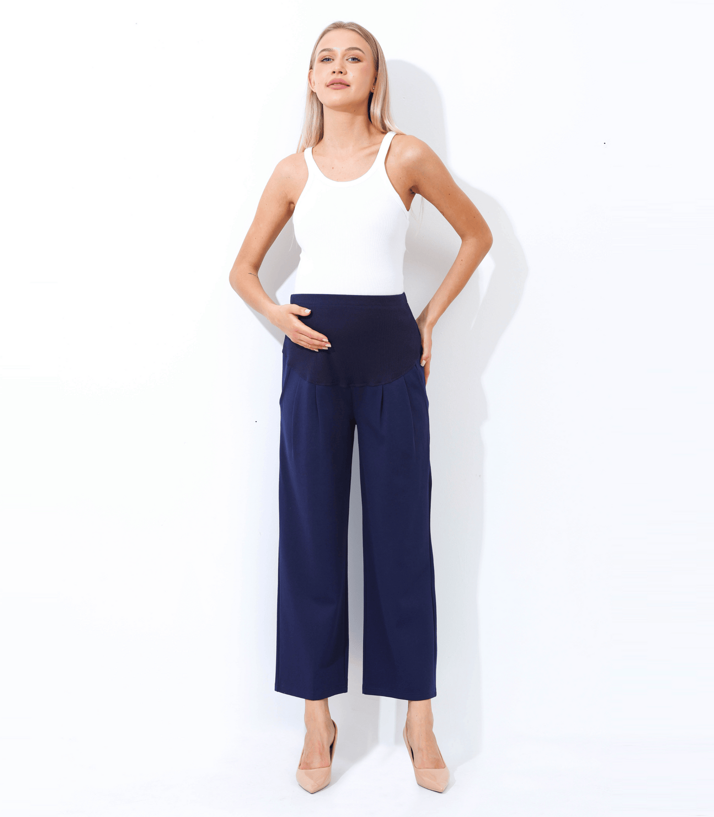 Gloria The Wide Leg Maternity Ankle Pant