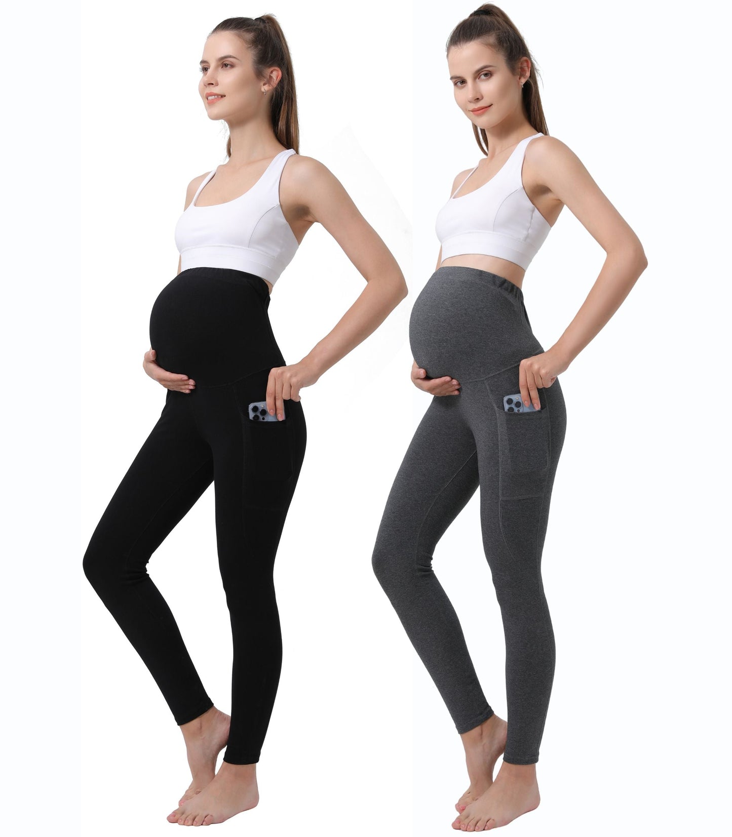 Allerie Pregnancy Yoga Pants with Pockets (2 Pack)