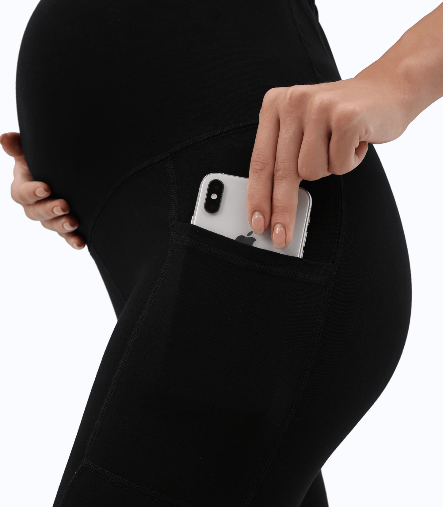 Dineiris Maternity Yoga Shorts with Pockets