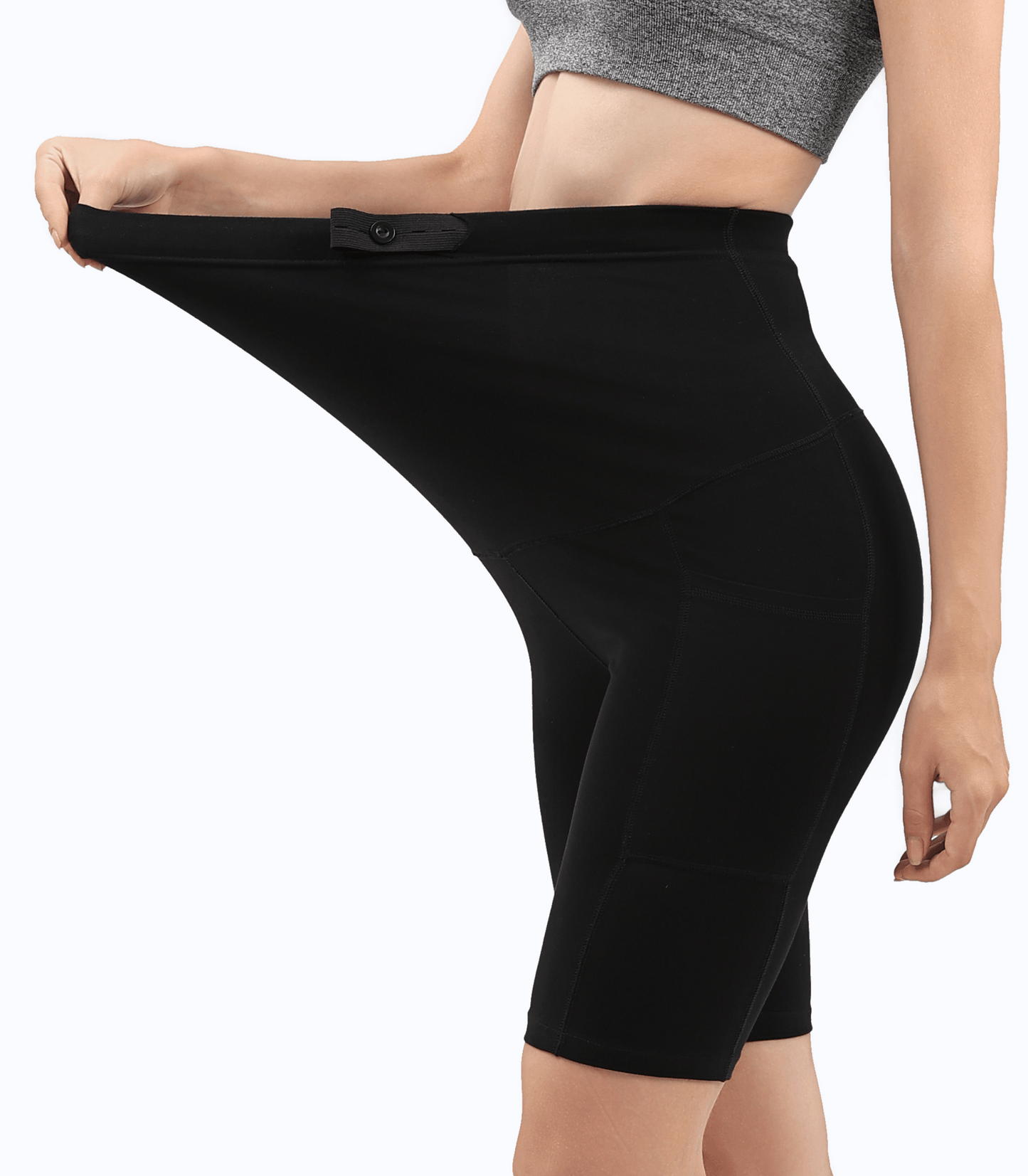Dineiris Maternity Yoga Shorts with Pockets