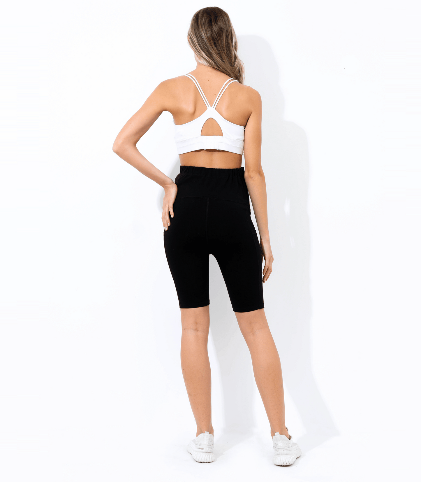 Dineiris Maternity Yoga Shorts with Pockets