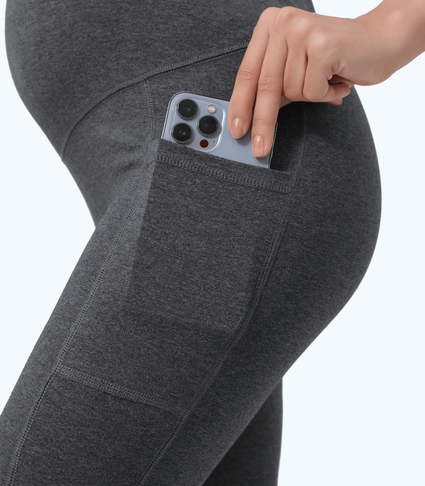 Dineiris Maternity Yoga Shorts with Pockets