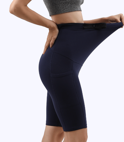 Dineiris Maternity Yoga Shorts with Pockets