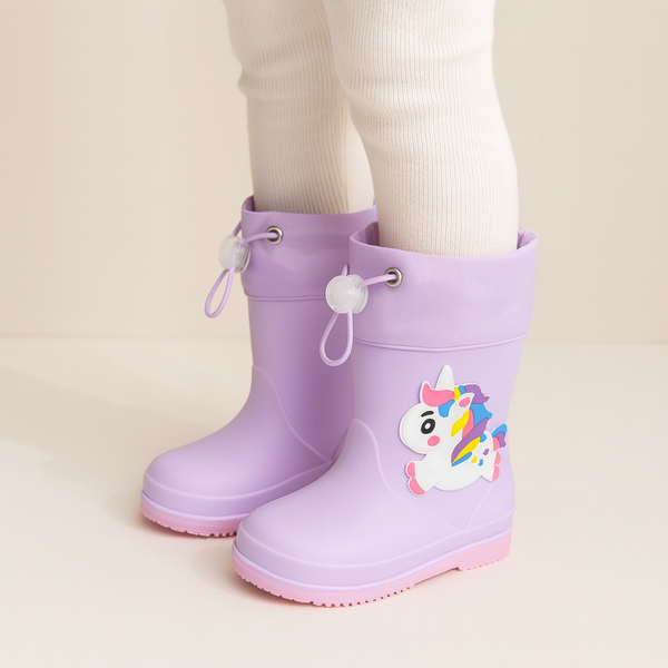 Farina Unicorn Waterproof Non-Slip Rain Boots Ages 0-3 Years