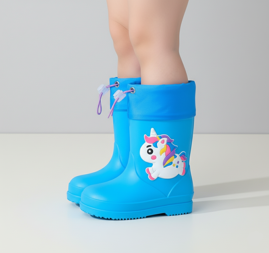 Farina Unicorn Waterproof Non-Slip Rain Boots Ages 0-3 Years