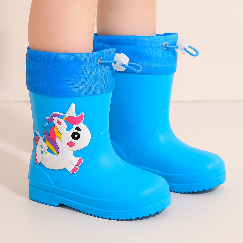 Farina Unicorn Waterproof Non-Slip Rain Boots Ages 0-3 Years