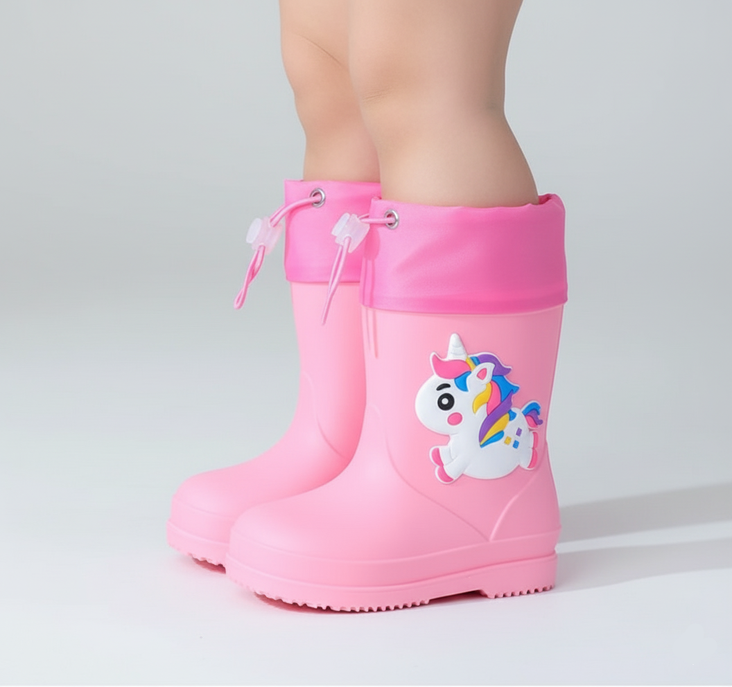 Farina Unicorn Waterproof Non-Slip Rain Boots Ages 0-3 Years