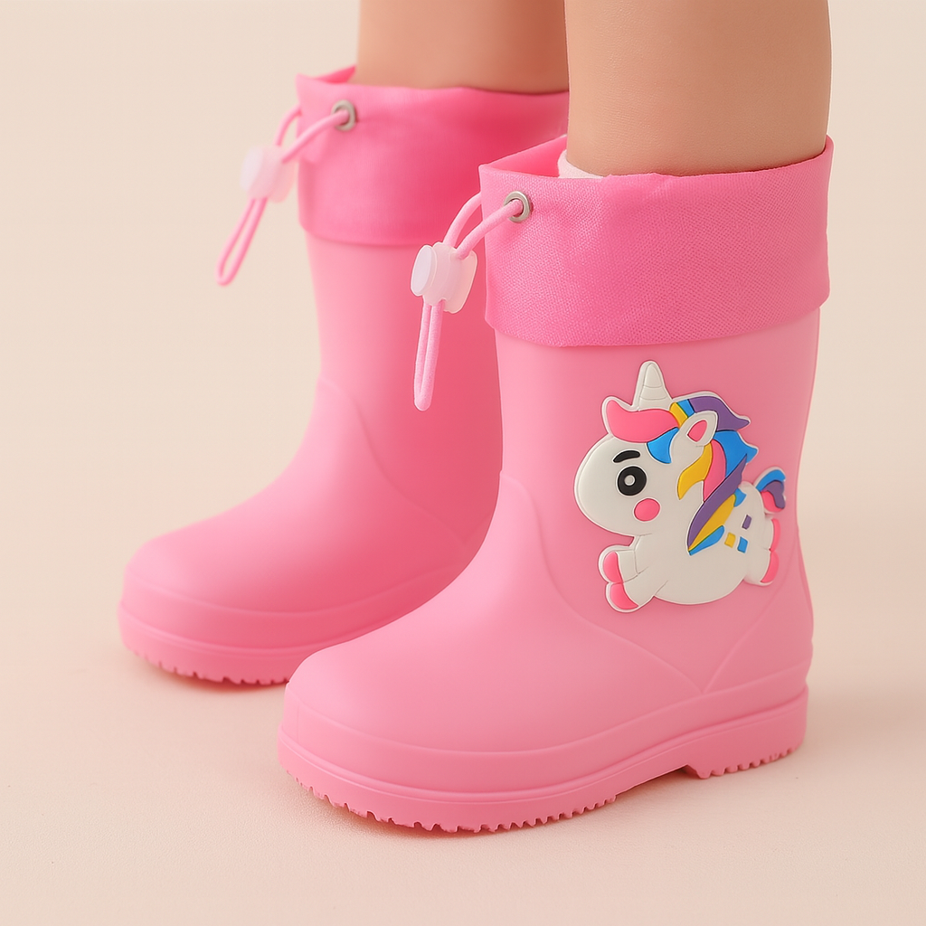 Farina Unicorn Waterproof Non-Slip Rain Boots Ages 0-3 Years