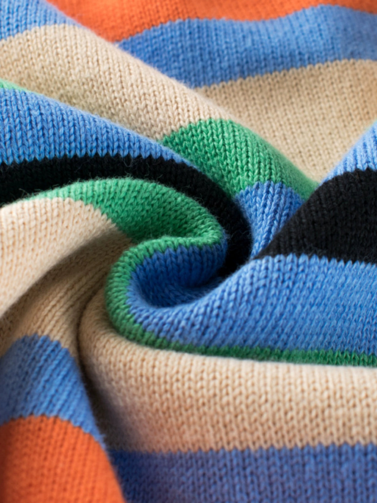 Oscar Striped round Neck Cotton Sweater