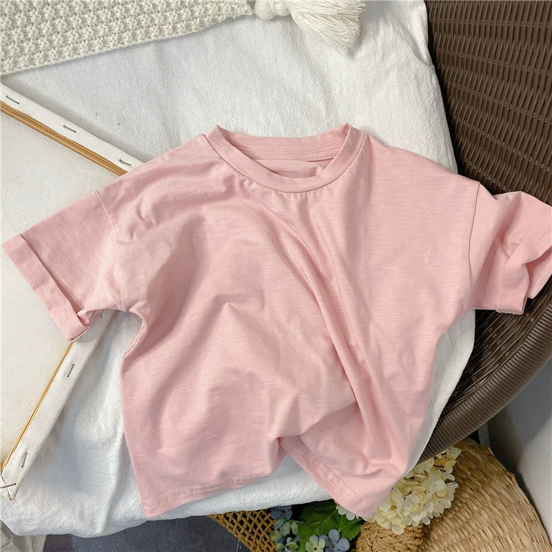 Nico Children's Fashionable Solid Color Tees
