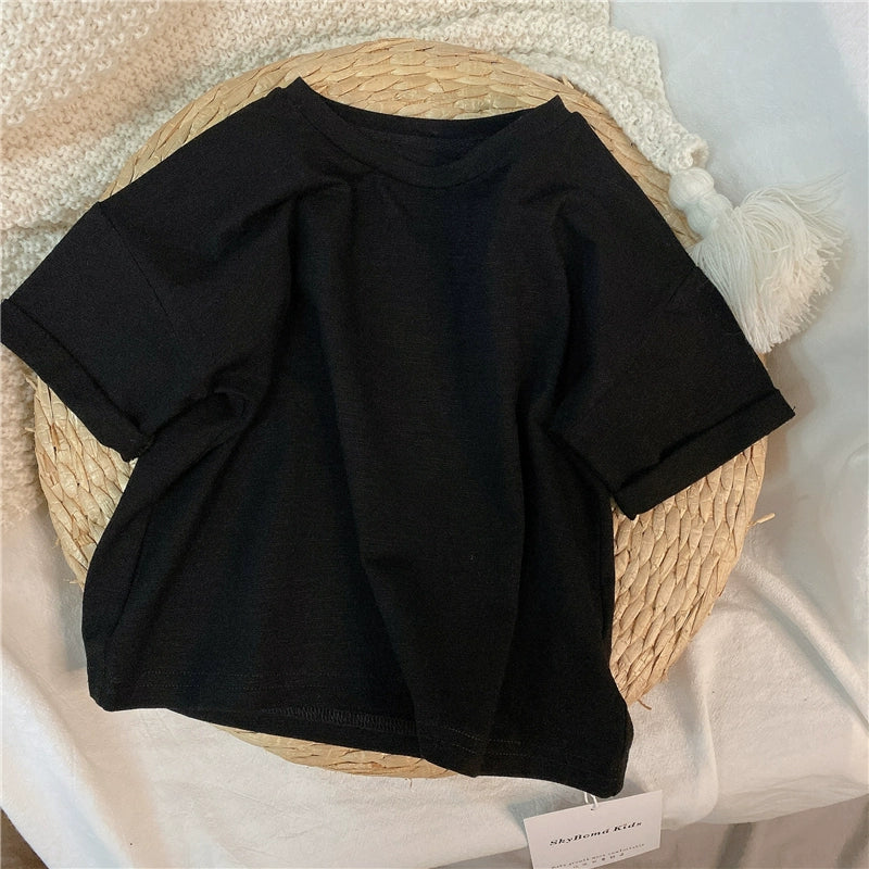 Nico Children's Fashionable Solid Color Tees