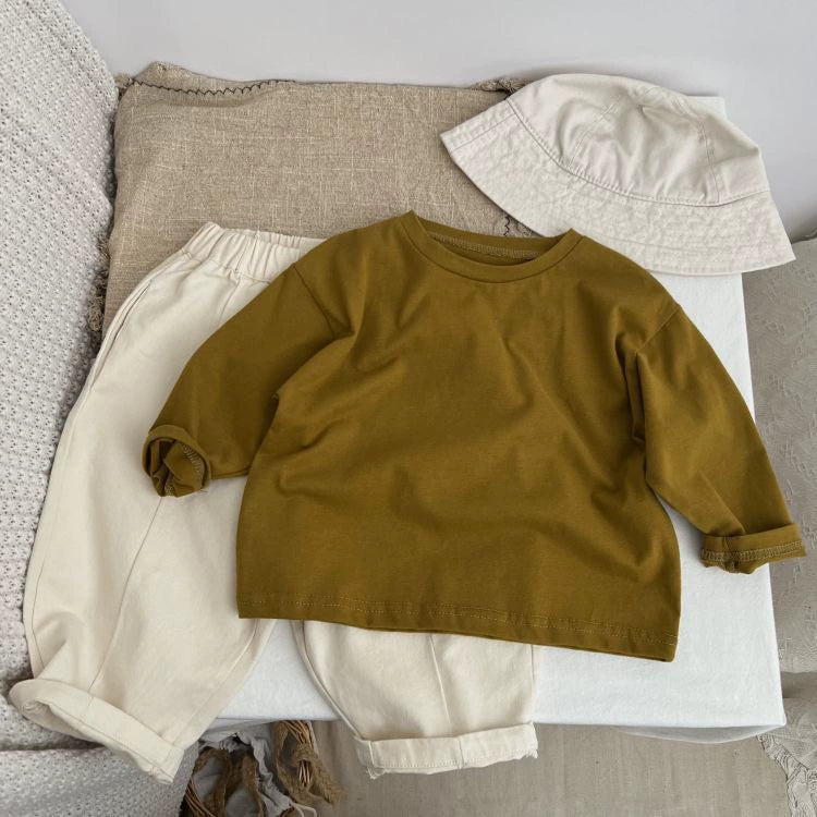 Liam New Arrival Basic Long Sleeves Tees - GuGuTon baby store - Baby Fashion - Toddlers Outfits - Babies Outfits - Toddler Clothes - Kids Clothing - Newborn Clothes - Newborn Wear - Kids Wear - Trending Clothes - Trending Outfits - Fall Fashion - Winter Fashion - Girls Clothes - Boys Clothes - Babies Wear - Kids Accessories - KidsWear - Summer Clothes - Summer Fashion - Summer Trend - Falls Sweaters - Tops - Bottom - Jeans - Blouse - Dresses - Newborn Dresses - Toys