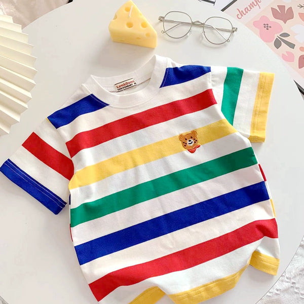Anthony Color Stripes Short Sleeve Tees